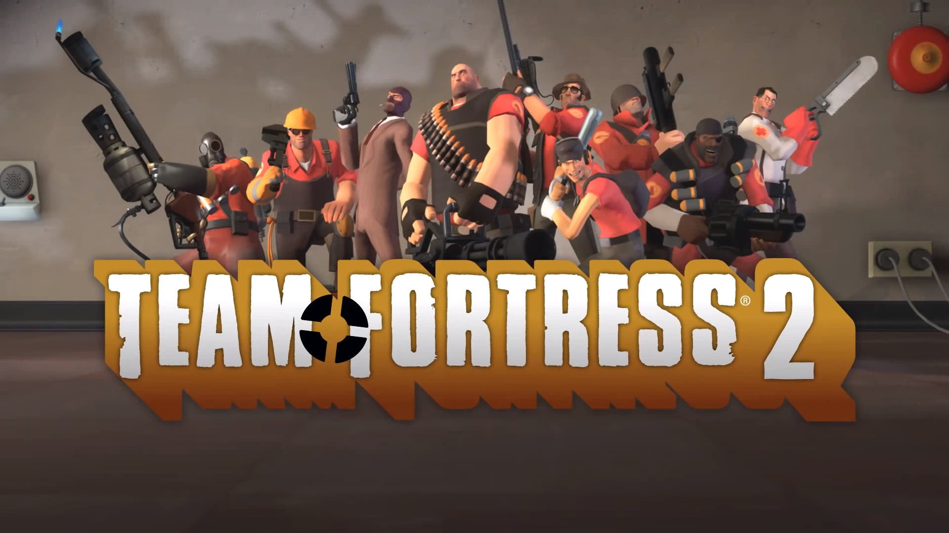 the team fortress 2 logo and characters